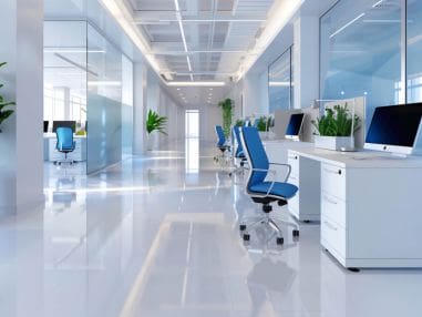 Commercial fit out designed as a modern office interior with collaborative and focus spaces, supporting productivity and wellbeing